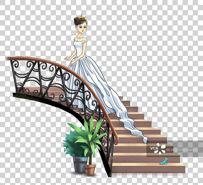 一个穿婚纱的女人图片素材