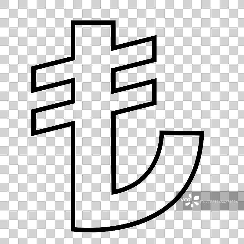 里拉货币符号符号土耳其里拉货币线图片素材