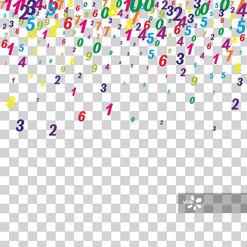 飞舞的彩色数字和数字学校数学图片素材