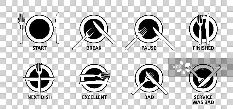 餐具用餐礼仪规则图片素材