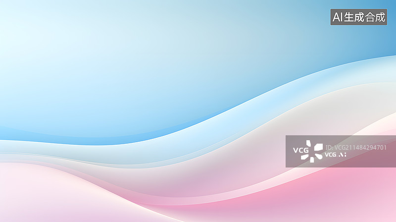 【AI数字艺术】AIGC:抽象科技柔和色背景，弯曲 波浪 商务 海报 插图 插画图片素材