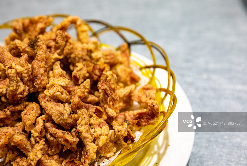 山东淄博美食  博山炸肉图片素材