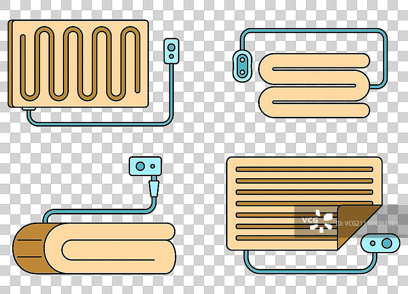 电热毯图标颜色设置图片素材