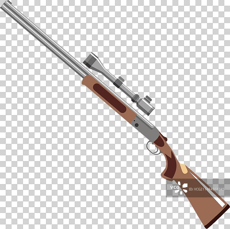 带光学瞄准镜的猎枪图标图片素材