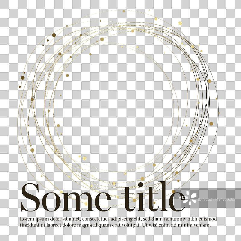 金色时尚圆形边框遮罩效果图片素材