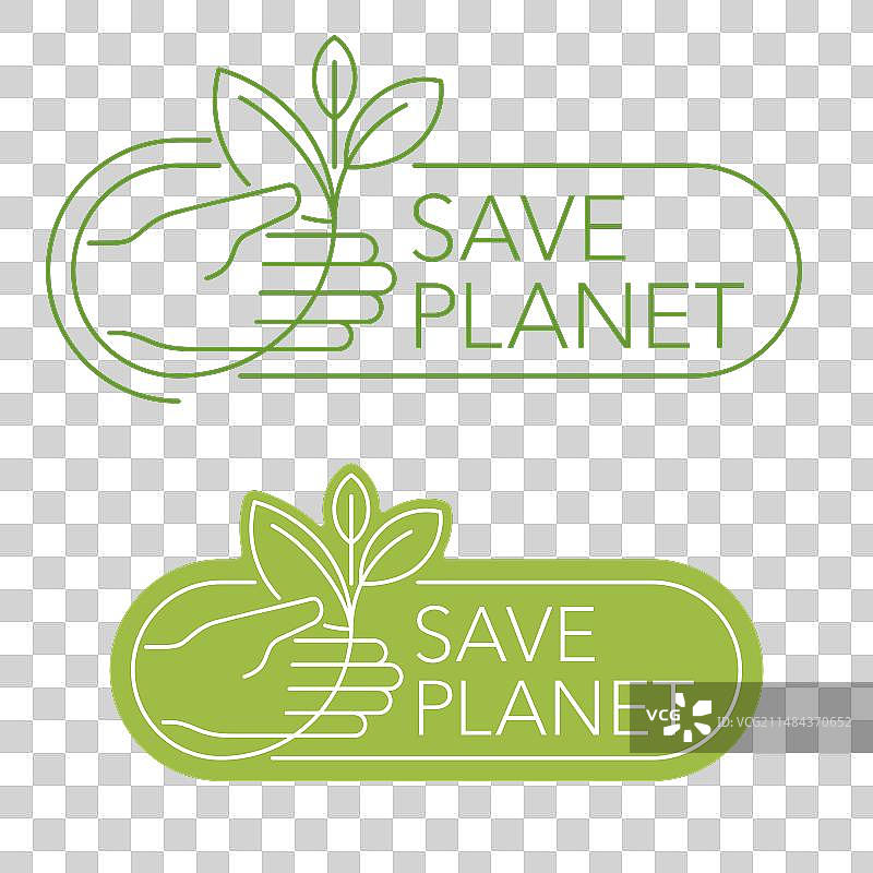 拯救地球徽章 - 环保激励图片素材