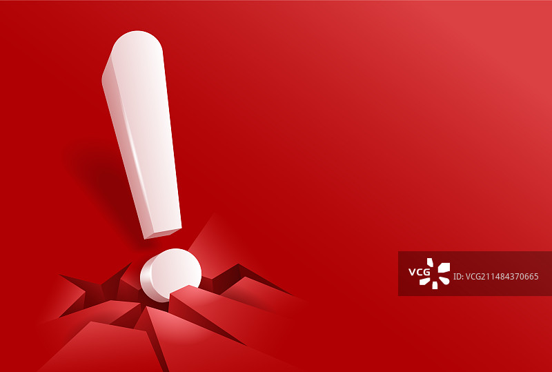 红色背景上的促销感叹号图片素材