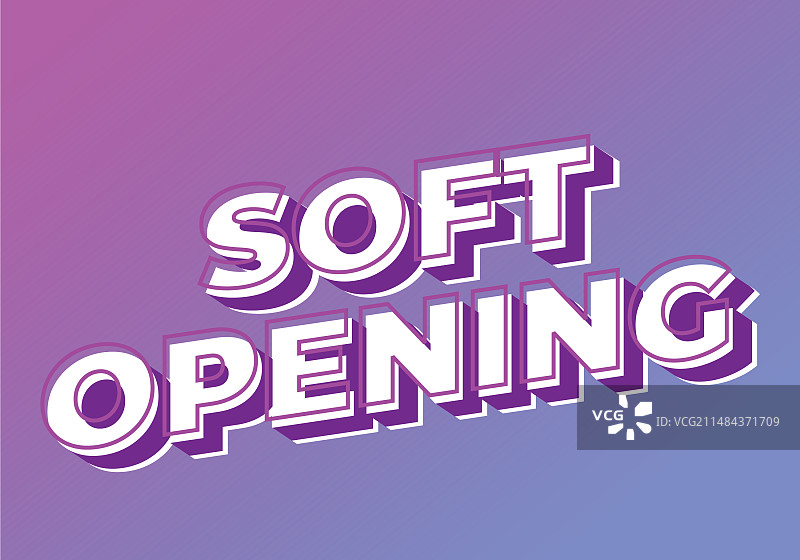3D外观的柔和开启文字效果图片素材