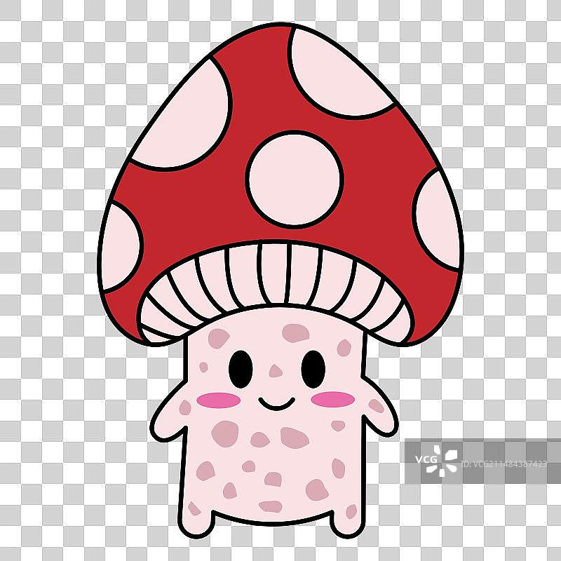 可爱的红色蘑菇角色图片素材