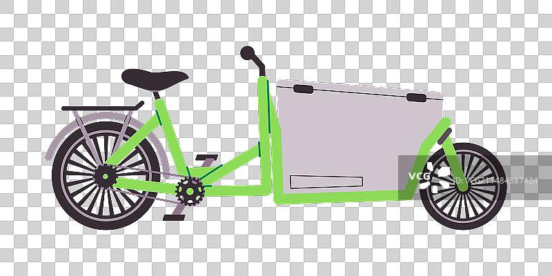 带前置货箱的货运自行车图片素材