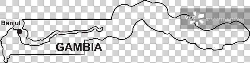 冈比亚地图图标图片素材