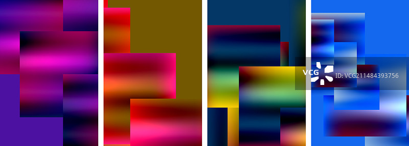 彩色金属方形抽象海报背景图片素材