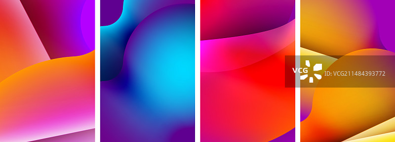 液体抽象形状与渐变的颜色图片素材