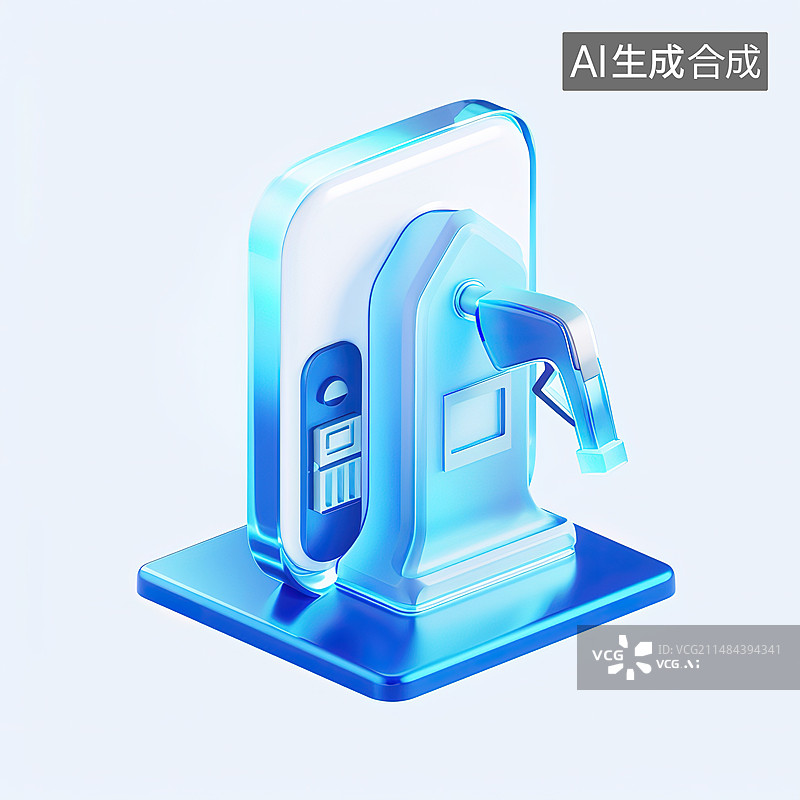 【AI数字艺术】白色背景下的蓝色喷雾瓶特写镜头图片素材