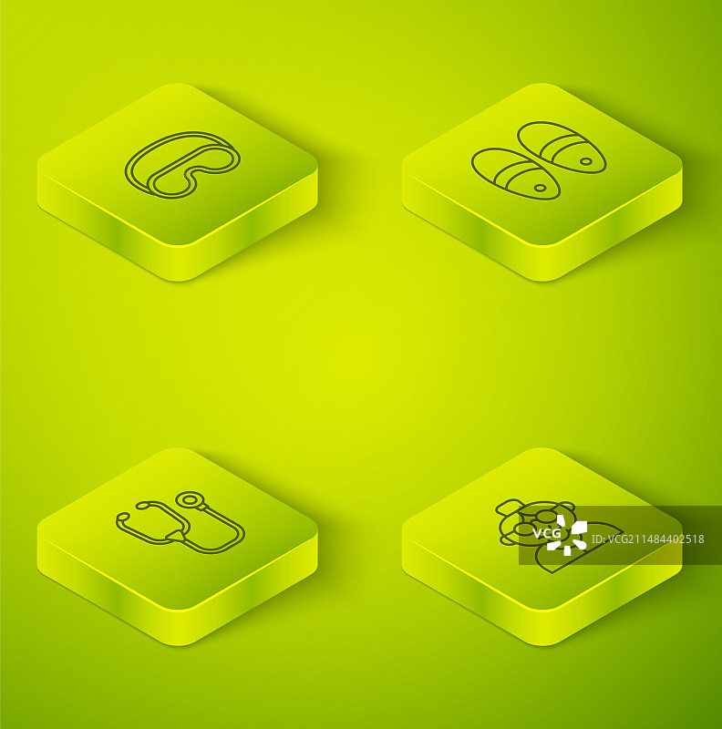 2.5D拖鞋、听诊器图片素材