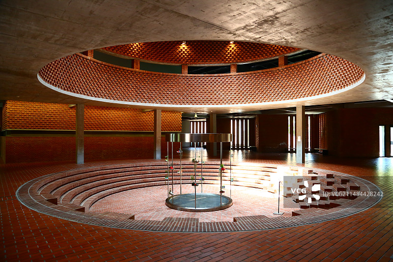 北京红砖美术馆建筑内部图片素材