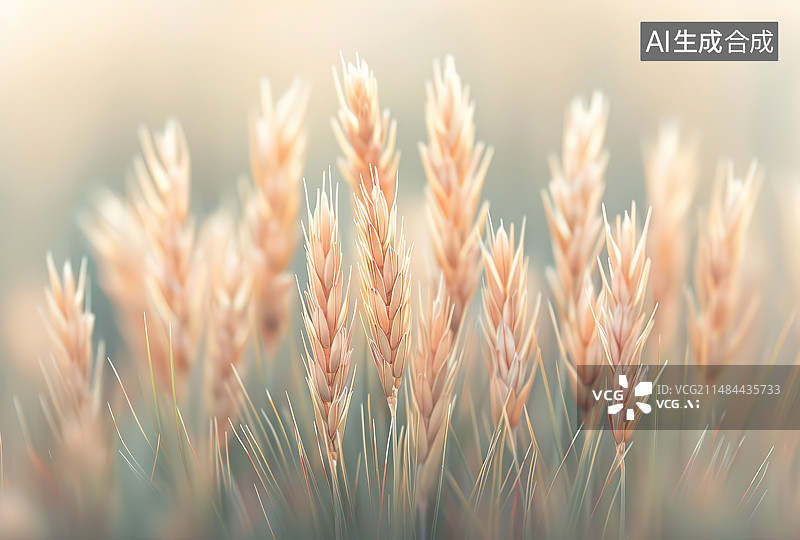 【AI数字艺术】秋天随风舞动的芦苇图片素材