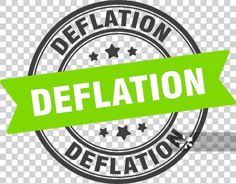 透明背景上的通货紧缩标签印章图片素材