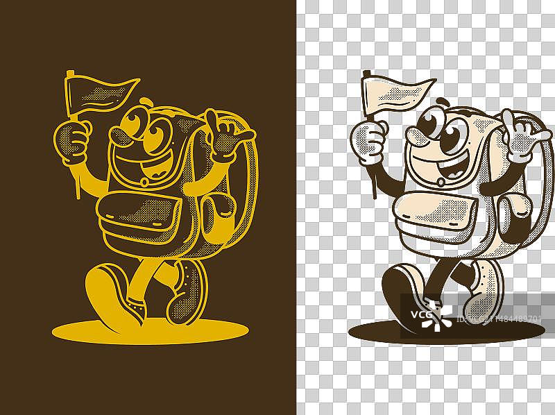 卡通书包吉祥物图片素材