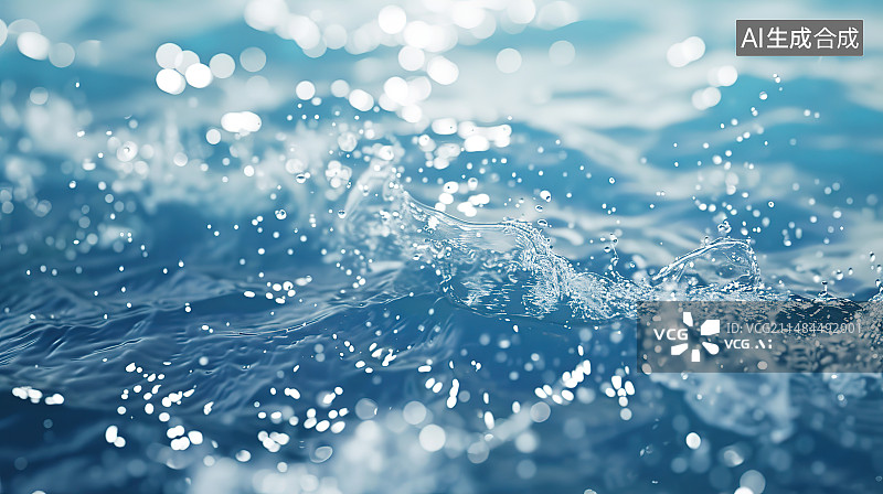 【AI数字艺术】蓝色背景的全帧拍摄图片素材