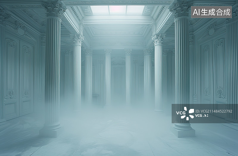 【AI数字艺术】现代建筑内部结构图片素材