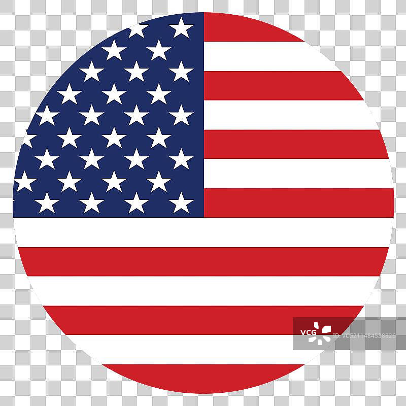 圆形美国国旗按钮图片素材