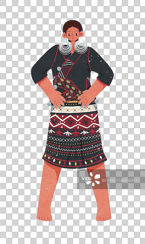 黎族侾系民族服饰女性图片素材