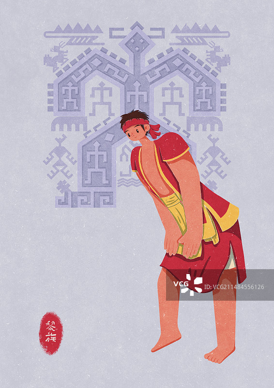 黎族赛系服饰男性图片素材