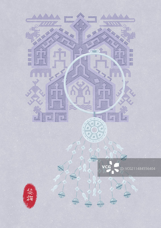 黎族女性饰品金属项圈图片素材