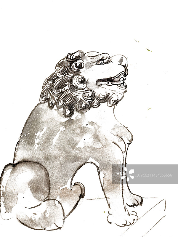 古老的石狮图片素材