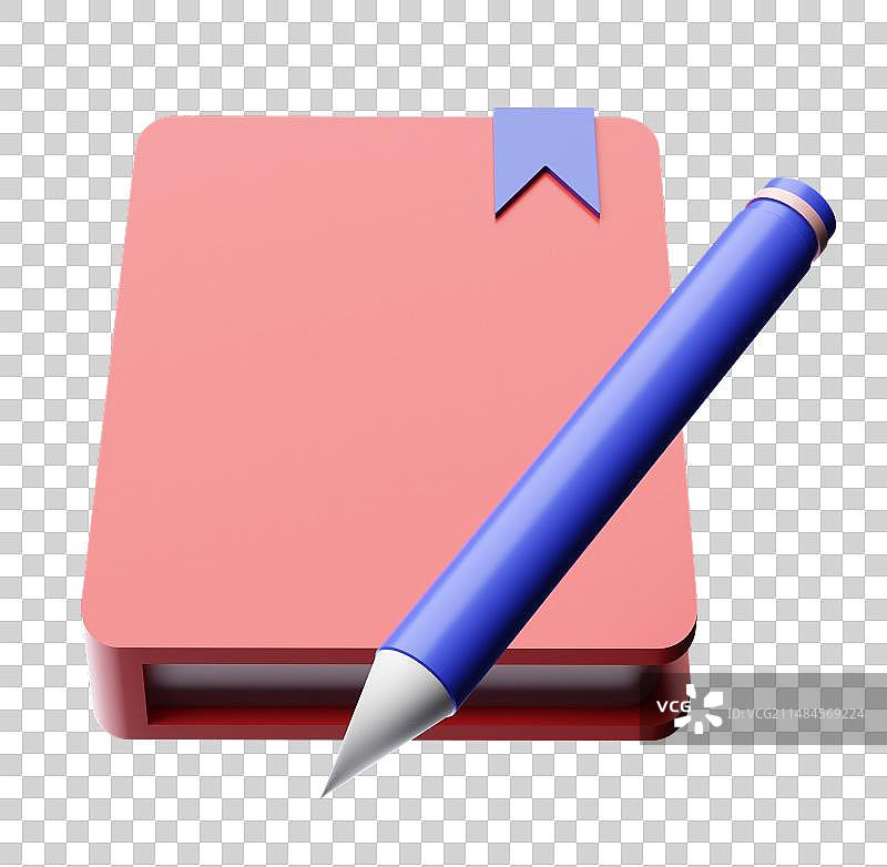 3D渲染书籍书本笔商业插画免抠元素图片素材