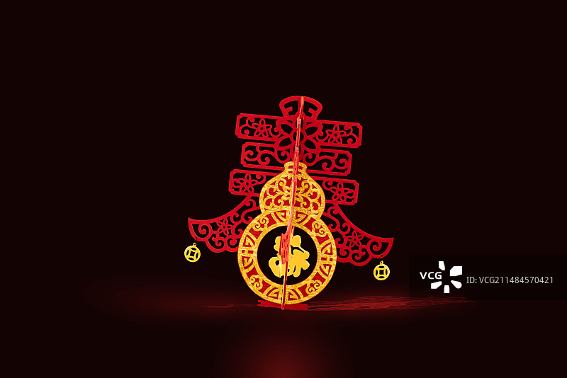 民间艺术，剪纸，过年装饰，春图片素材