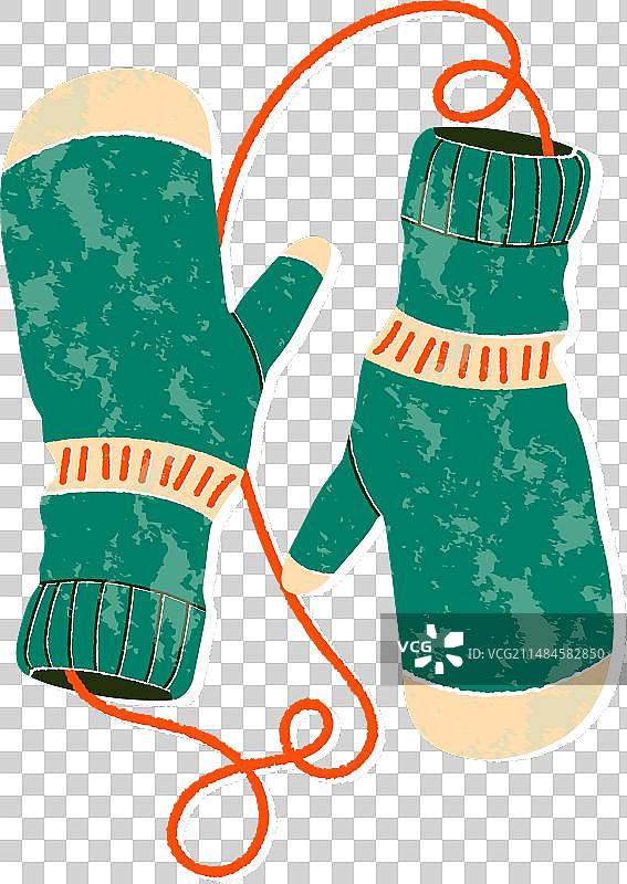 卡通纹理手套图片素材