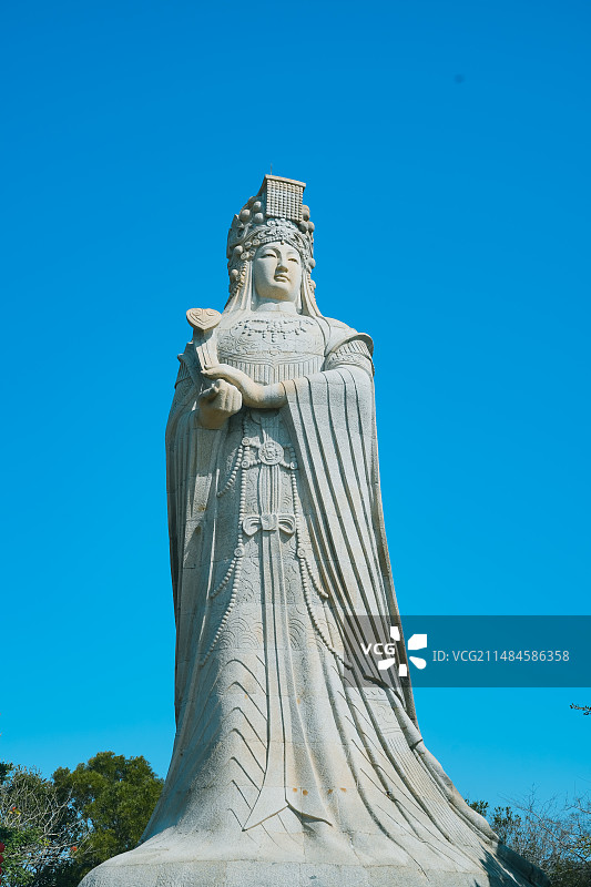 湄洲妈祖祖庙 妈祖雕塑 福建省莆田市湄洲岛妈祖庙图片素材