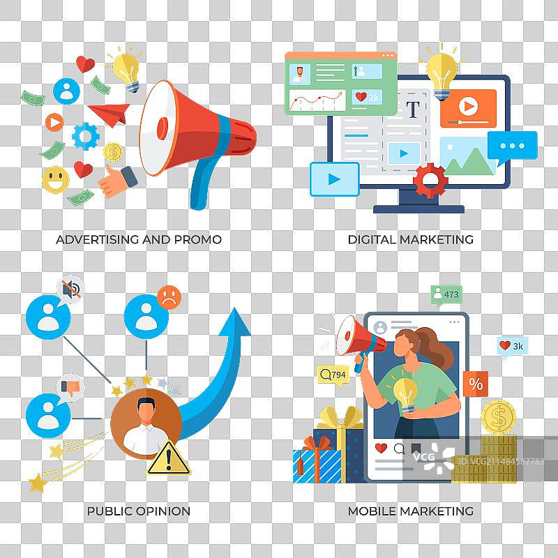 社交媒体传播信息图片素材