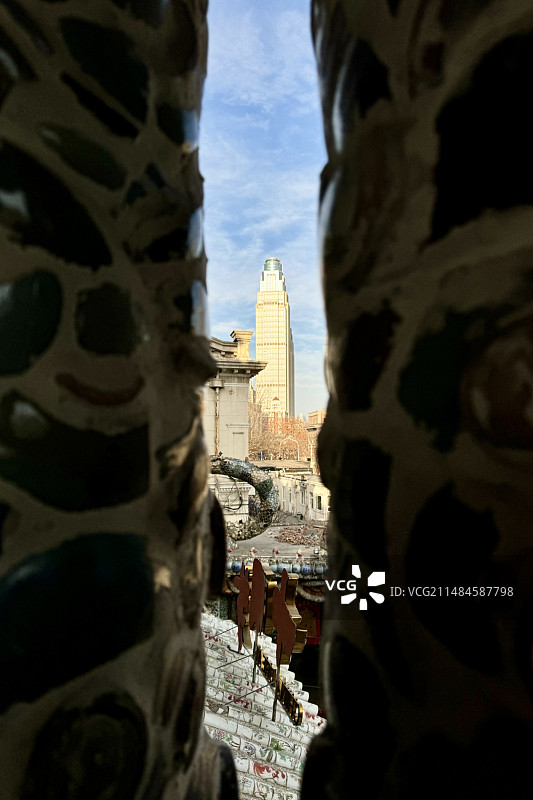 瓷房子与现代建筑图片素材