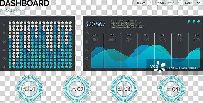 信息图表展示面板图片素材