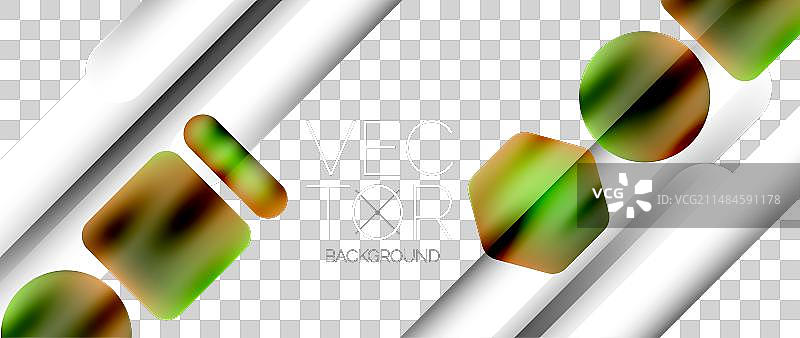 动态鲜艳的几何元素搭配图片素材