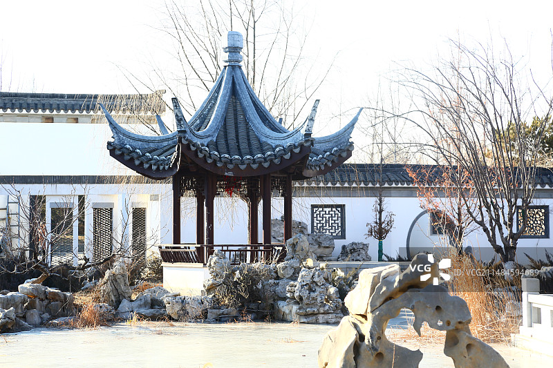 北京延庆世园公园江苏展园江南风格园林景观图片素材