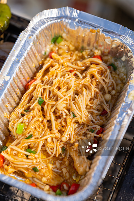 蒜蓉金针菇图片素材