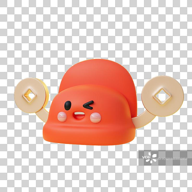 三维元素-财神帽图片素材