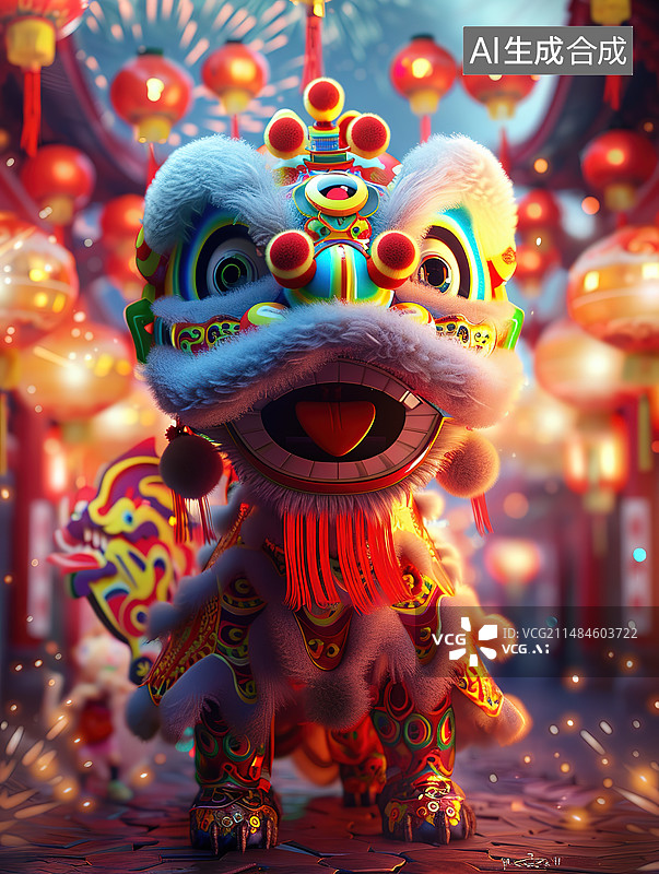 【AI数字艺术】节日期间的雕像特写镜头图片素材