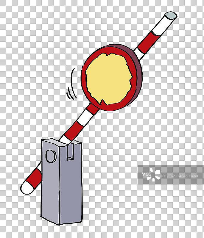 道闸手绘元素图片素材