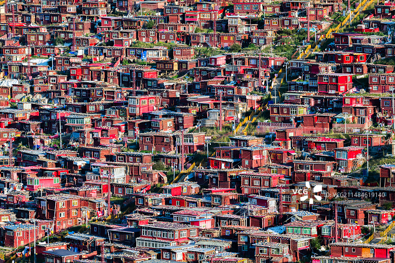 四川甘孜色达建筑图片素材