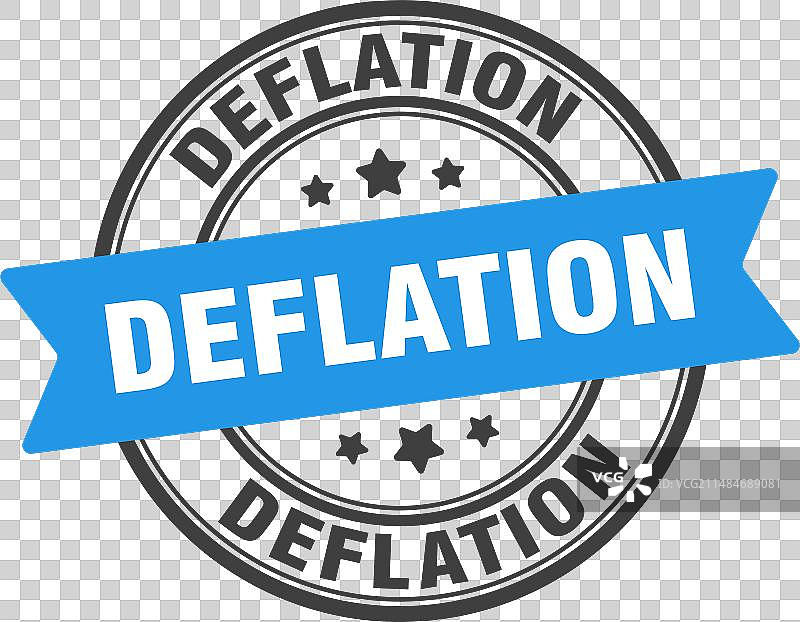 透明背景上的通货紧缩标签印章图片素材