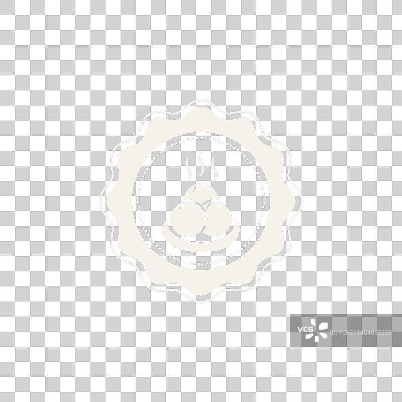肉丸圆形徽章标志图片素材