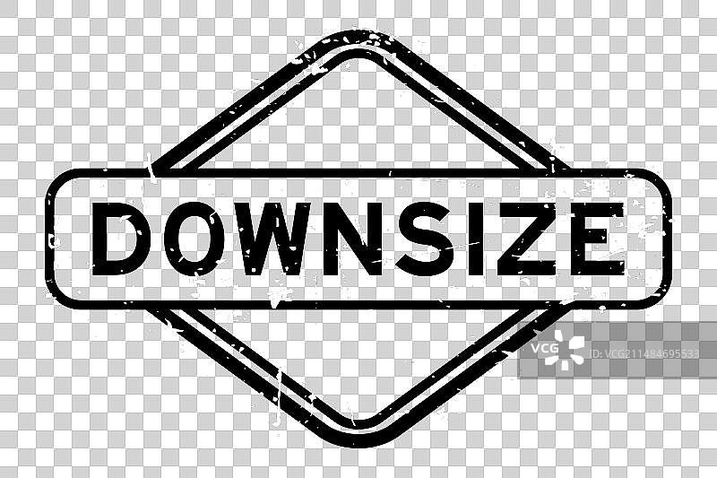 缩小Grunge黑色印章图片素材