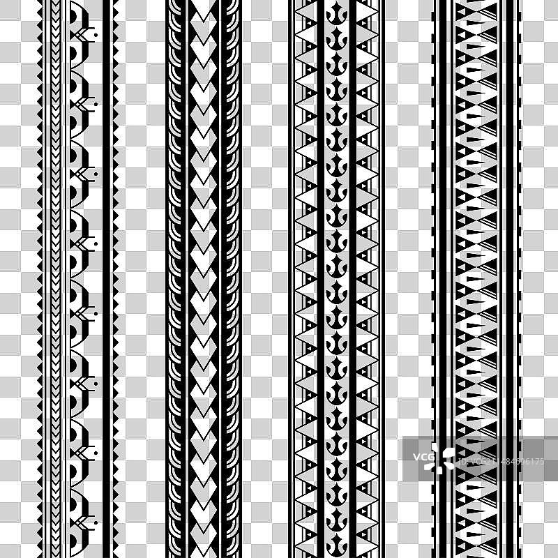 毛利波利尼西亚纹身手链边框图片素材