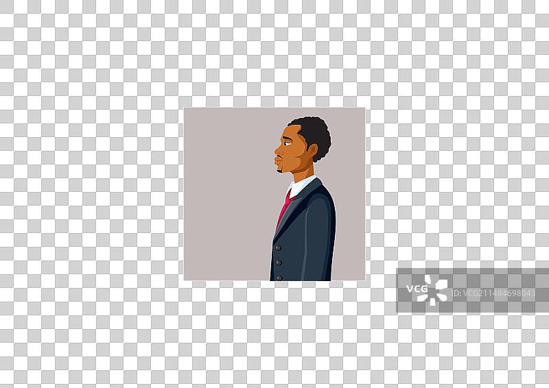 黑人商务人士的个人资料图片素材