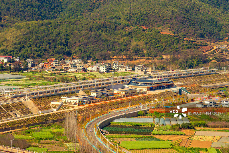 云南省玉溪市峨山高铁站图片素材